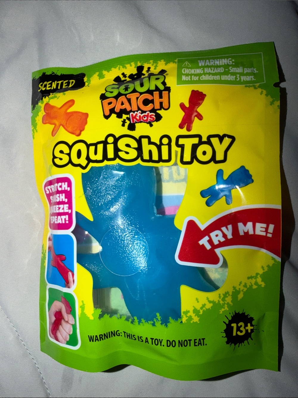 Sour Patch Squishi Toy - Blue Scented Stretchable Sensory Toy